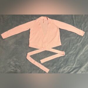 Capezio Young girls Pink Knit Wrap Sweater (S)